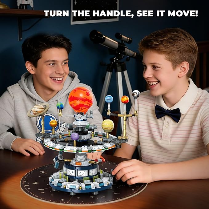 Solar System Model Toy Building Set Compatible with Lego Space Exploration STEM Toy with 8 Planets &amp Rocket Educational Astronomy Building Set for Teens Adults and Space Lovers (964 PCS)