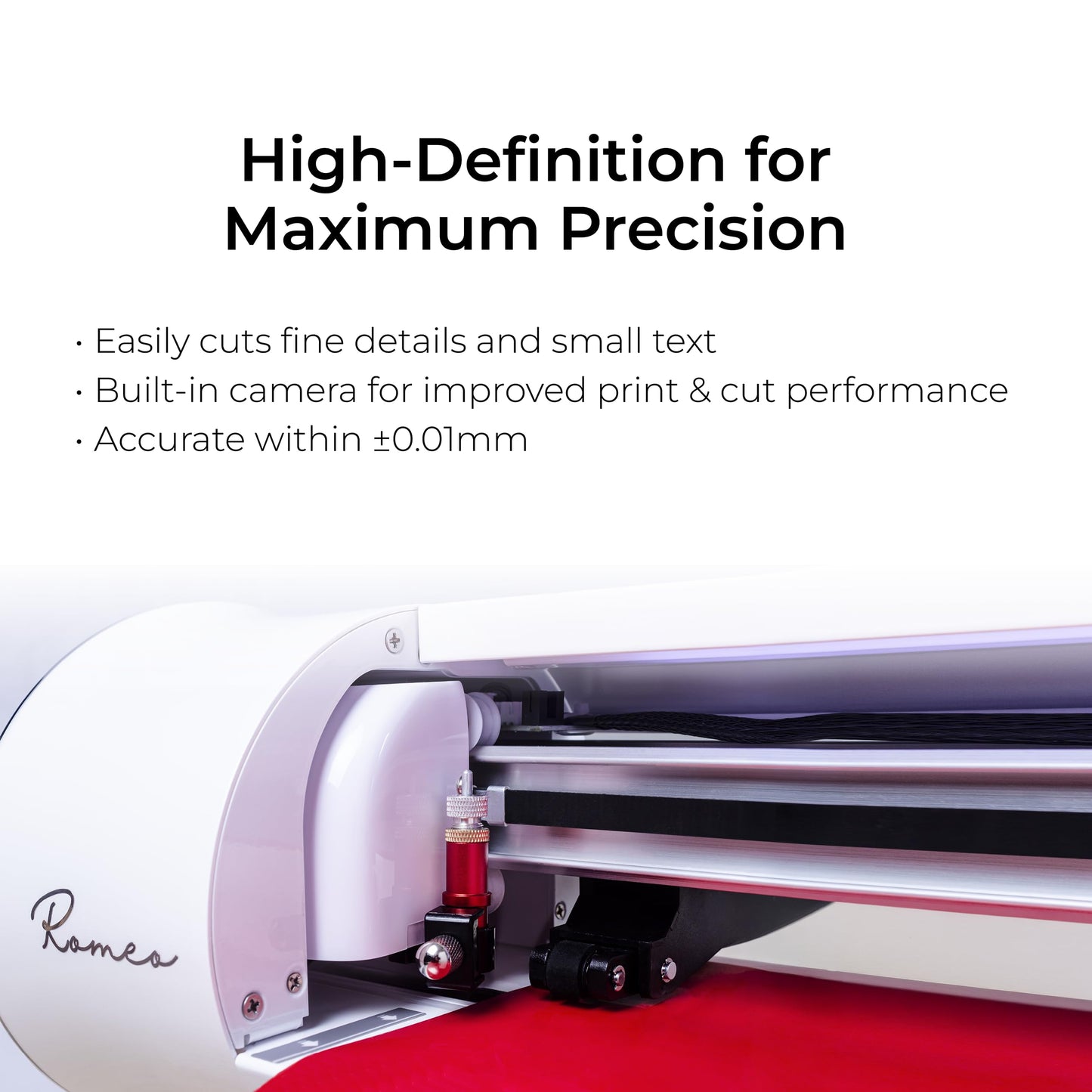 Siser Romeo High-Definition Cutter - 24" Professional Cutting Machine for Vinyl, Paper, and More – WiFi Compatible with Windows & Mac - Includes Leonardo Design Studio Software, Roll Holder Accessory