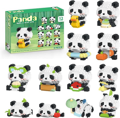 Animals Building Block SetsMicro Mini Animals Party Favors for Kids Birthday Gift for Boy Girl12 Pack Pandas