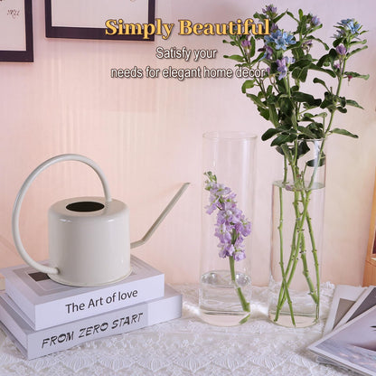 TBWIND 12Pcs Glass Cylinder Vases 12 Inch Tall Clear Flower Vases for Centerpieces Wedding Decoration, Hurricane Floating Candle Holder for Party Table Home Decor