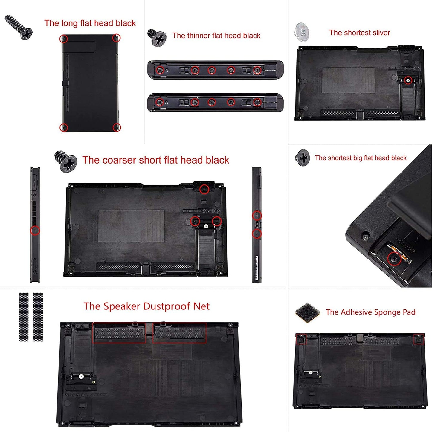 eXtremeRate DIY Replacement Shell Buttons for Nintendo Switch, Back Plate for Switch Console, Housing with Colorful Buttons for Joycon Handheld Controller - Clear Atomic Purple [No Electronics Parts]