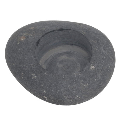 Domary Pebble Candle Holder, Handmade Decorative Stone Tealight Holder with Deep Placement Plate for Wedding Birthday Festival Home Decor