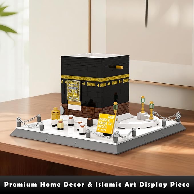 Kaaba Building Set Mecca Great Mosque Architecture Model Kit 446Pcs Islamic Gift for Ramadan Eid &amp Hajj Creative Building Blocks for Home &amp Office Display