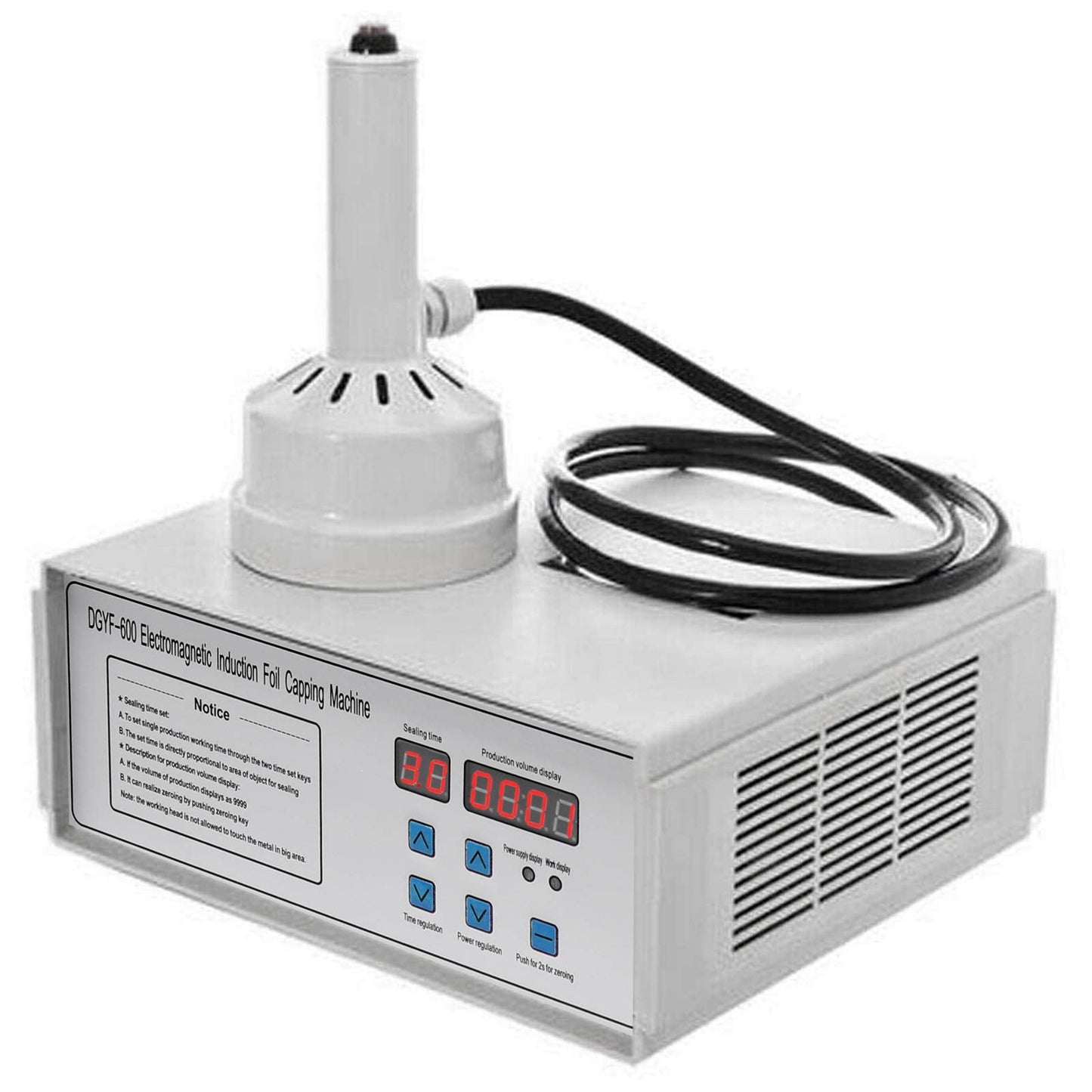 Portable Handheld Induction Sealer 20mm-130mm 110V Induction Sealing Machine White Bottle Cap Sealing Machine