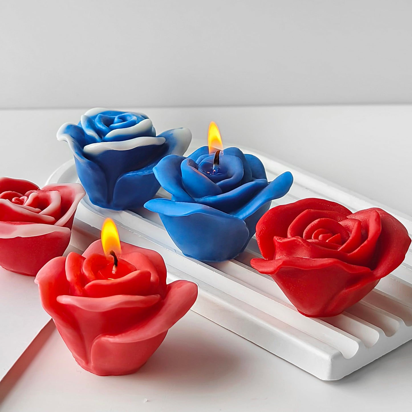 2 Pack Tulip Flower Mold - Succulent Flower - Silicone Resin Casting Molds for Candle & Resin & Soap Craft Supplies