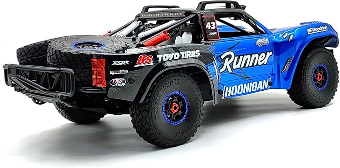 FSRC RC Truck1/7 Model TT 6S/8S Blue/Red High-Speed Off-Road Desert Truckr RC car Short-Course Truck 4WD 100km/h+(8S-Blue)