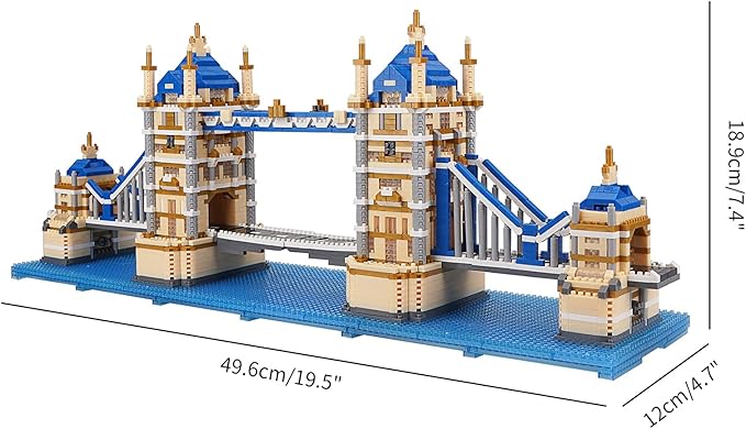 Building Blocks Set London Tower Bridge Model Micro Mini Blocks 3800 PCS Architecture Model Kits