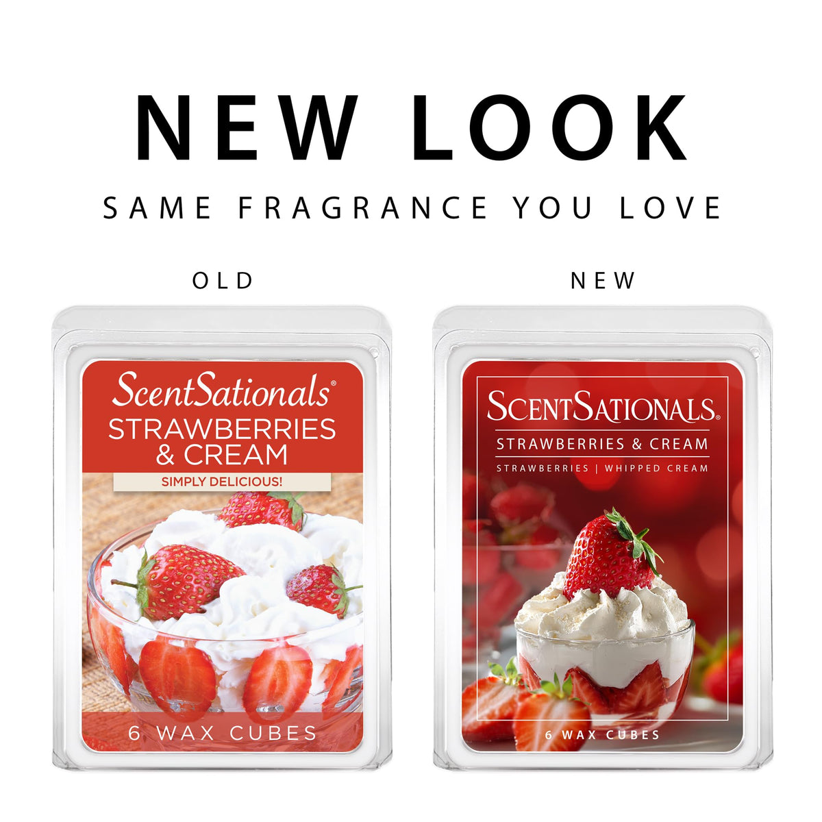 ScentSationals Strawberries & Cream Scented Wax Melts - Strawberry & Whipped Cream, 10oz (24 Cubes)