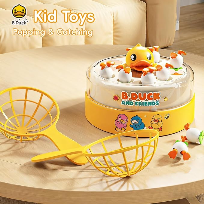 BDUCK+ Board Games for Toddlers Kids Toys Jumping Ducks Game for Kids 4-8 2 Players Family Board Game Interactive Educational Toy for Boys Girls Birthday Gifts for Age 3 &amp Up