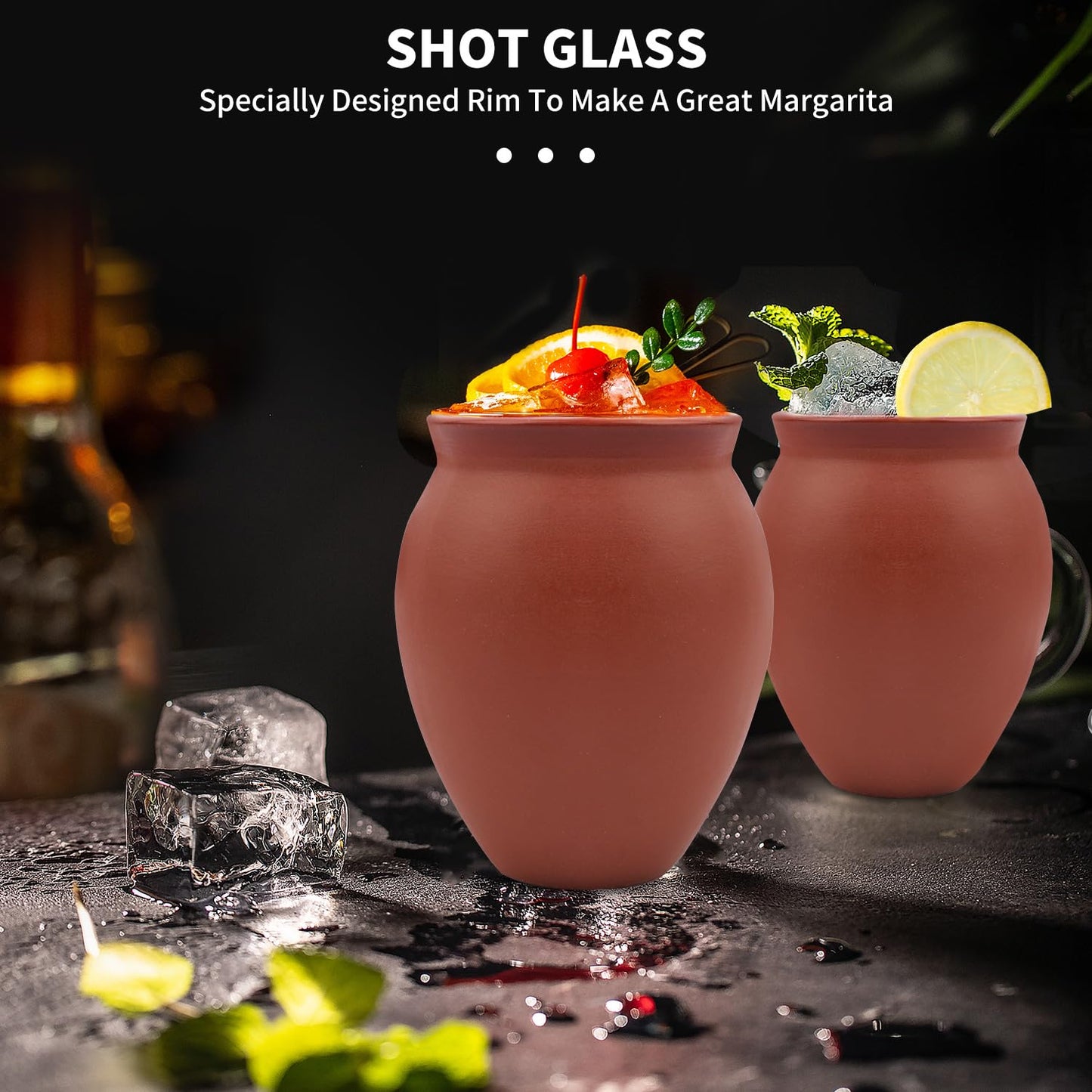 BUWUSMU 12 Pcs 2 oz Mini Cantaritos De Barro Shooters, Pottery Mini Patron Tequila Bottles Jarritos De Barro Mexicanos Taco Tuesday Cocktail Cups, Cute Shot Glasses for Tequila Margaritas Mojitos