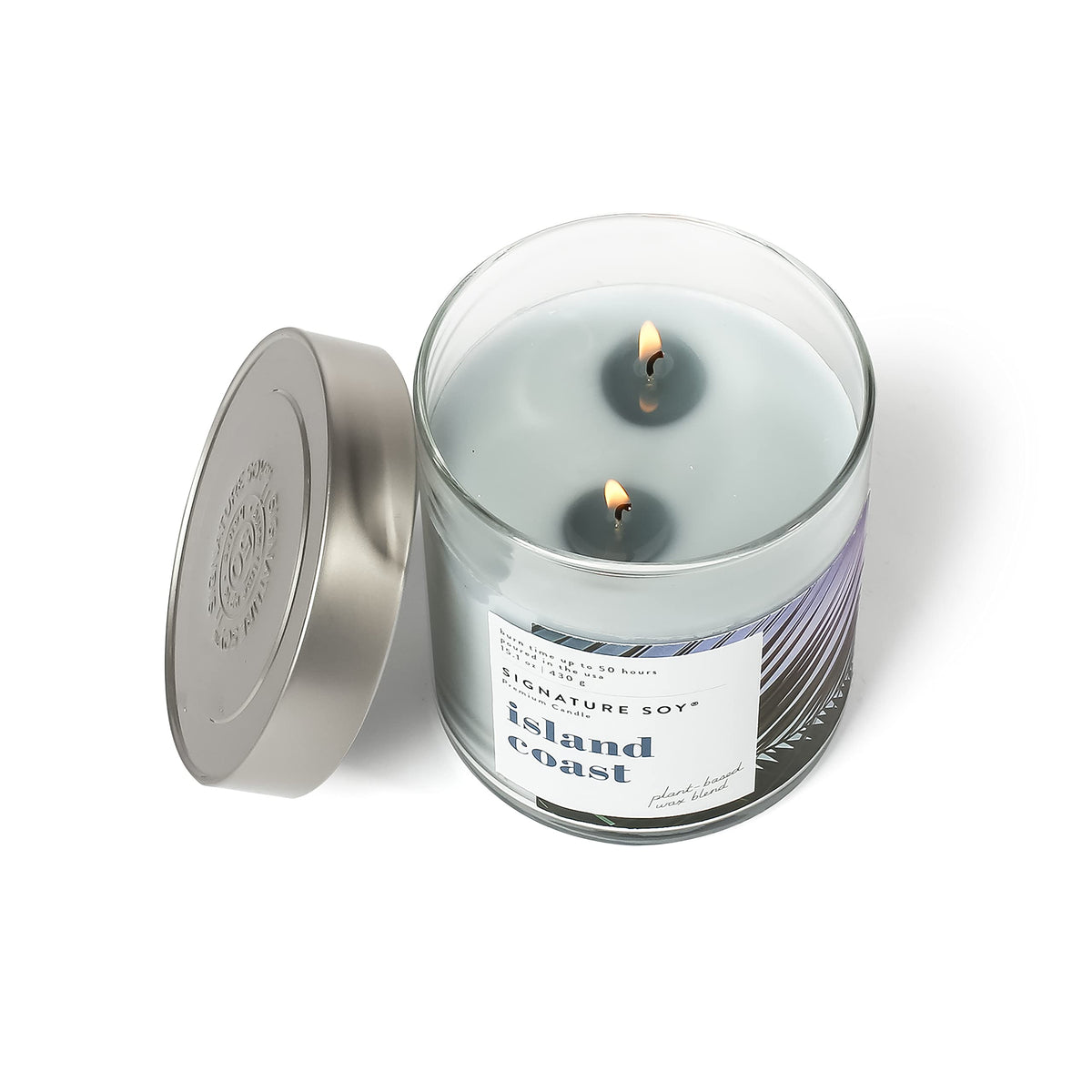 Signature Soy Lidded Island Coast Scented Candle, Large Jar