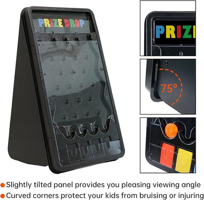 iElyiEsy 25x14 Prize Drop Plinko Board Game Set Featuring 8 Personalizable Playing Pucks. A for Family Get - Togethersand Carnival - Style Events - Mini Collapsible Tabletop Plinko Game Drop
