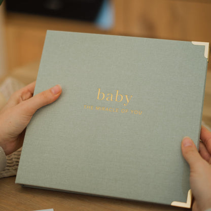 Keepsake Baby Memory Book for Boys and Girls – Timeless First 5 Year Baby Book – Neutral Journal Scrapbook or Photo Album - Record a Milestone for Every Event from Birth to Age 5