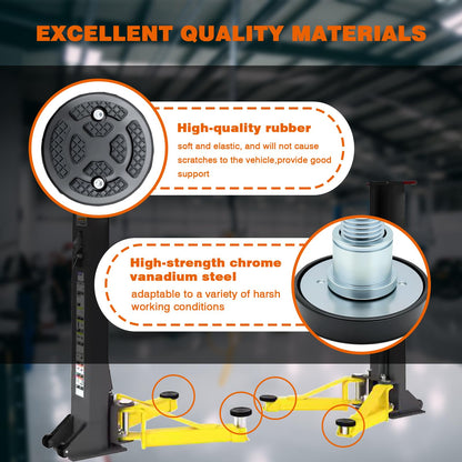 atsuch 50mm 4pcs Shaft Screw Up Car Lift Feet Pads Compatible with Bendpak Maxjax 2 Post Lift w/Rubber Bracket, 4-9 cm Heightened Car Lifts Bridge Jack Car Heightening Feet Tray (50mm 4pcs)