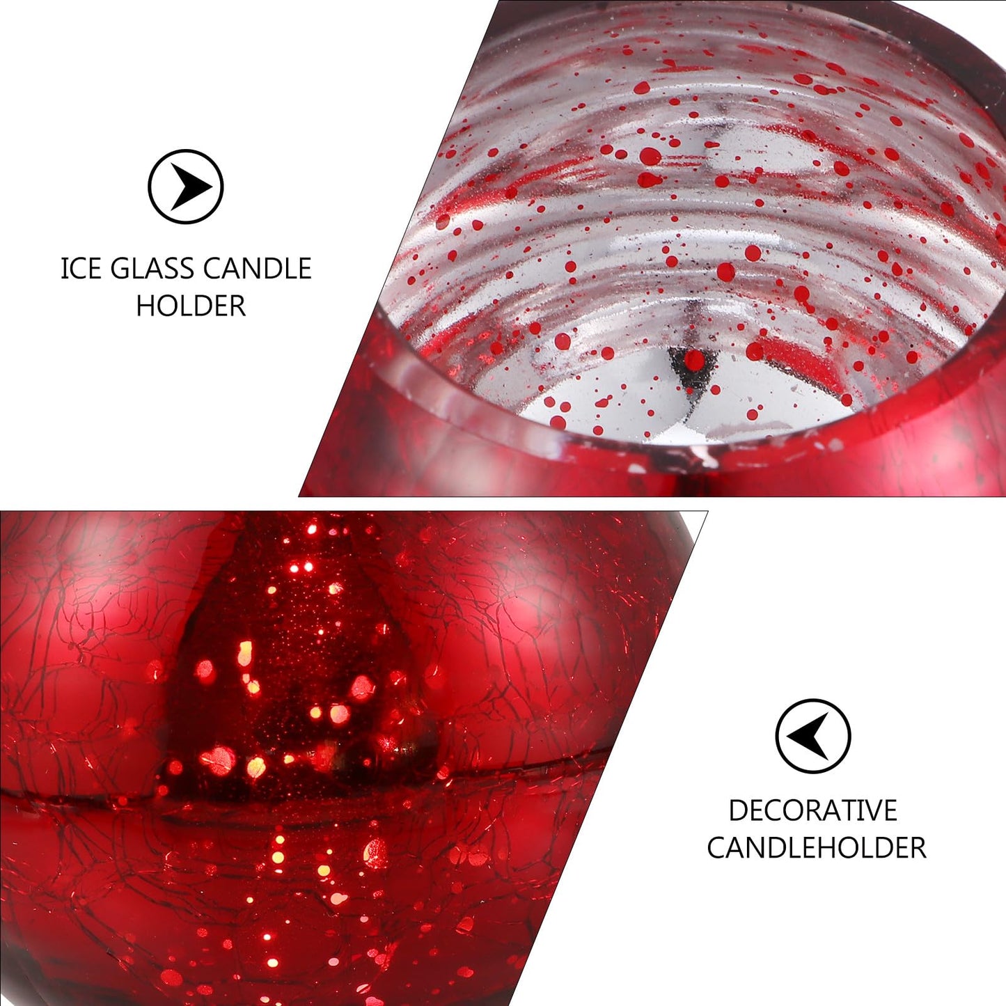 LOEFLIFA Premium Frosted Glass Candle Holder Romantic Red Candle Cup for Valentine's Day Wedding Decor Elegant Table Centerpiece for Home and Party Ambiance