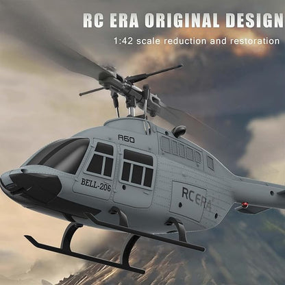 RC ERA A60 Helicopter - Remote Control Helicopters for Adult 1/42 Sacle 2.4G 4CH Gyro Stabilized Aircraft with Altitude Hold &amp Optical Flow3D Stunt Drone (Yellow)