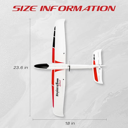 28℃ RC Plane Ranger600 4 Channel Glider Remote Control Airplane 2.4Ghz Ready to Fly RC Airplane Xpilot Stabilization System &amp One Key Aerobatic for AdultsKidsBeginners