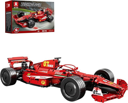 Reobrix F1 Car Model Building Sets 1:8 Scale Race Car Model Kit Collectible Formula 1 Car for Display Creative Gift Ideas for Adult F1 Racing Fans 14+