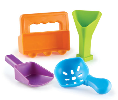 Learning Resources Helping Hands Sensory Scoops - Fidget Sand Toys, Water Bin Play, Tool Set, Fine Motor Games, Toddler Daycare Essentials, Homeschool Preschool, Kinetic Creativity For Kids