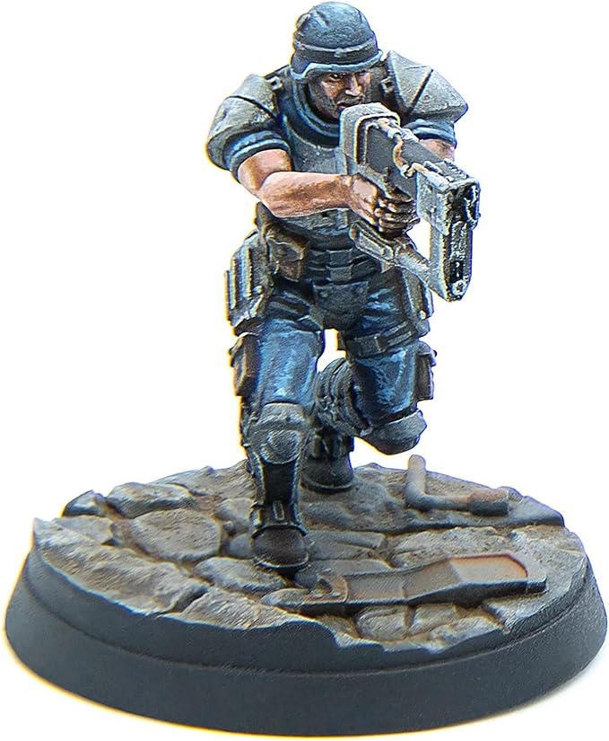 Modiphius Entertainment Ltd Fallout Wasteland Warfare: Enclave-Assault Force - 6 Miniatures 32mm Unpainted Quality Resin Figures Capital Wave RPG