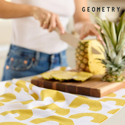 GEOMETRY Kitchen Tea Towels - Quick Dry Microfiber Dish Towels for Kitchen Sunny Hills, 18" x 30" 1 Pack