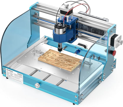 Genmitsu 3018-PROVer V2 CNC Milling Machine, Desktop CNC for Beginner with Limit Switches & Emergency-Stop, Upgraded Z Axis Aluminum Spoilboard, Working Area 284 x 180 x 40mm (11.2 x 7.1 x 1.6 inches)
