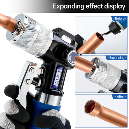 IBOSAD HVAC Hydraulic SWAGING tool kit for copper tubing Expanding 3/8 inch to 1-5/8 inch,with 11PCS Expanding Jaws