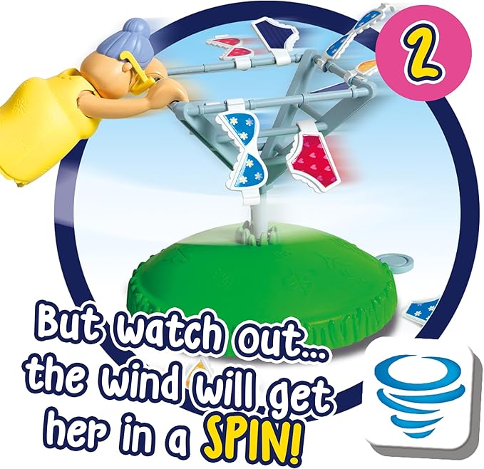 Ideal | Windy Knickers: The Silly Spinning Granny Giggling Windy Washing Game!| Kids Games | for 2-4 Players | Ages 4+