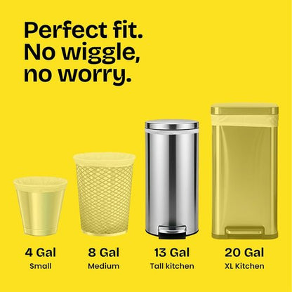 Glad ForceFlex Tall Kitchen Trash Bags - 13 Gallon, Gain Original Scent, 140 Count Pack
