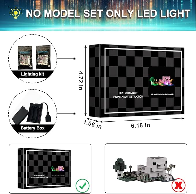 LED Light Kit for Lego 21268 The Baby Pig House Set Compatible with Lego 21268 Building Blocks Model(Not Include Blocks Set)