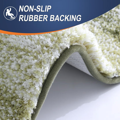 OLANLY Bathroom Runner Rug - Extra Soft Absorbent Microfiber Mat | Quick Dry, Washable, 47x17, Dark Green