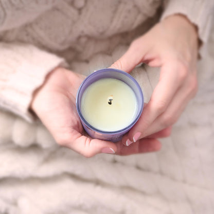Christian Art Gifts Soy Wax Scented Candle: Lavender & Sage Scent, Psalm 118:6 Bible Verse, Pure Essential Oils, 4.5 oz, Up to 20 Hours Burn Time, Glass Jar w/Bamboo Lid, Encouragement Gift for Women