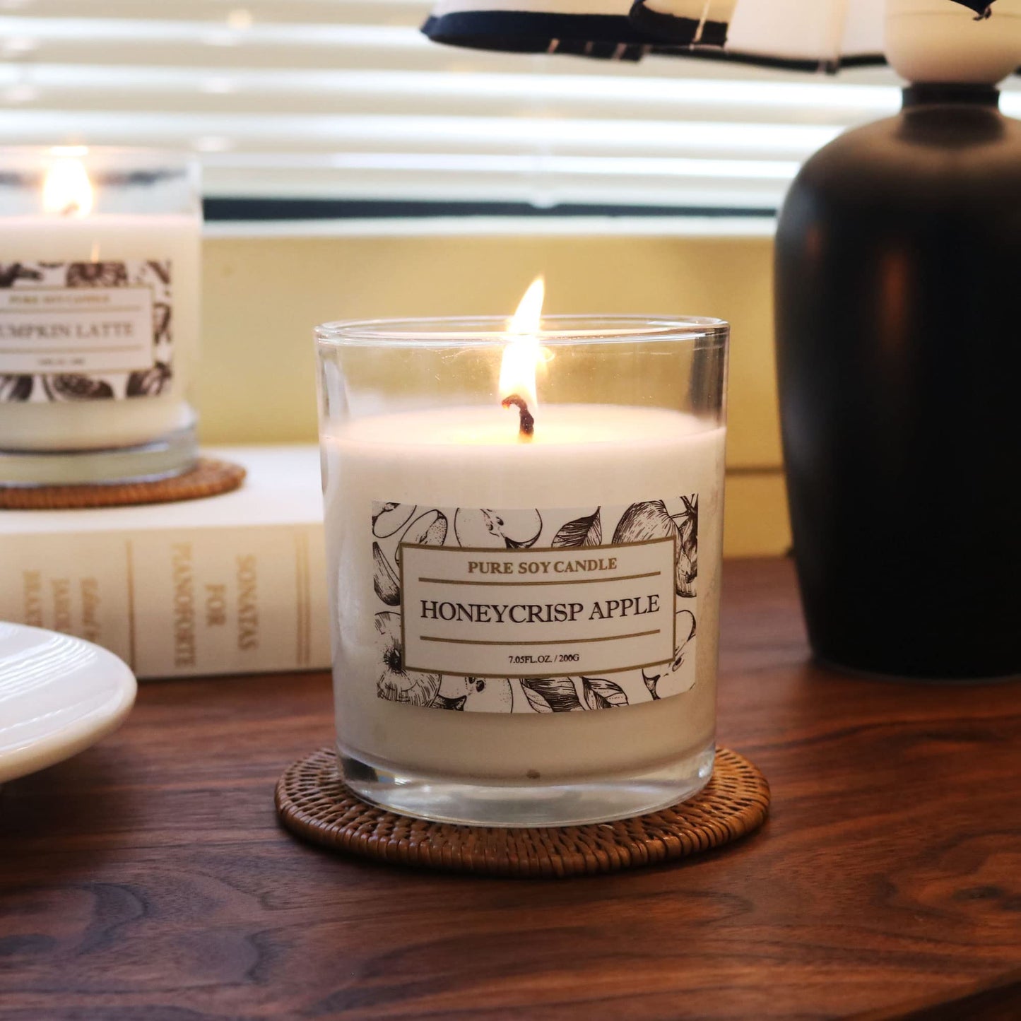 Aronica Pet Safe Candles Apple Scented, Long Lasting Scented Candles, Honeycrisp Apple Candle Clean Non Toxic, Fruity Candles Scented