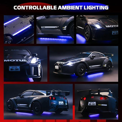 1/16 Scale RC Drift Car MN-268 RWD Mini RC Vehicles Model with Gyro Spare Tires &amp LED Lights for Adults Hobby Toy Gifts (Silver)