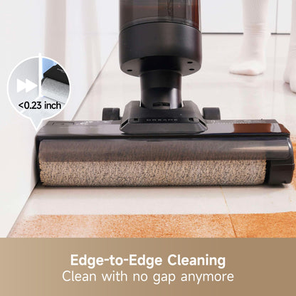 DREAME H12S Cordless Vacuum Mop, Vacuum and Mop at The Same Time, Wet Dry Vacuum for Hard Floors, Edge Cleaning, Hot Air Drying, Smart Floor Cleaner Machine Great for Sticky Messes on Multi-Surfaces