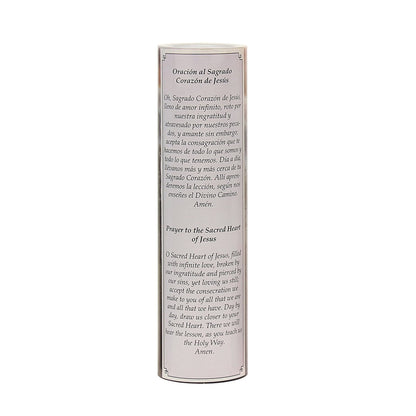 Stonebriar Jesus Flameless LED Devotional Prayer Candle with Automatic Timer, Unique Religious Decoration for Home, Office, or Place of Worship 8 Inches