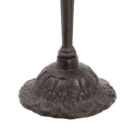5-Arm Candle Holder, Vintage Candle Holder Set with Scroll Arms, Aged Iron Candelabra with 5-Inch Base, Romantic Table Centerpiece for Wedding, Birthdays, Anniversaries, Christmas, Valentine's Day