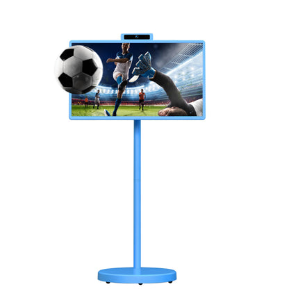 32 Inch Portable Smart TV | 1080P Touch Screen | Android 15 8G+128GB Storage | Movable Monitor on Wheels | 5MP Camera | 38,400 mAh Battery | Voice/Airmouse Remote Control | Versatile Rotatable Display