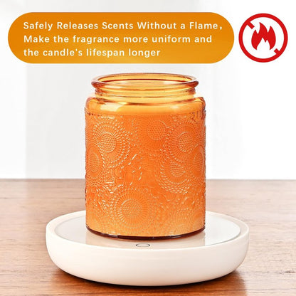 ASAWASA Smart Candle Warmer for Large Jar, Coffee Mug Warmers, with Gravity Switch Auto Shut-On/Off, Safely and evenly Release The Aroma, Keep The Drink at a Pleasant Temperature, A Thoughtful Gifts