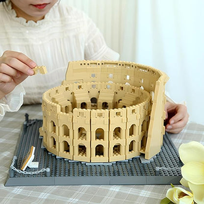 Roman Colosseum Architecture Model Building Block Sets The Office Landmarks Skyline Set Toys Collection for Adults Kids 1756 Pieces