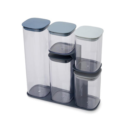 Joseph Joseph Editions Podium 5-piece food storage container set, BPA free - Blue