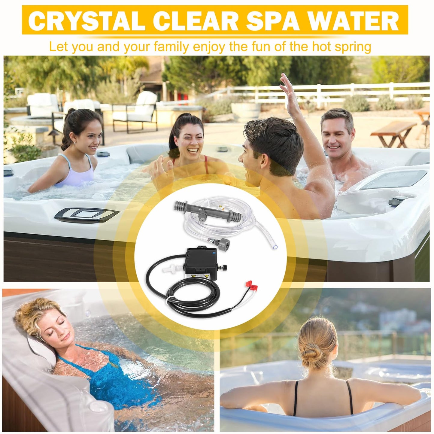 High-Performance Replacement Spa Ozone System -72602 Replacement for Hot Spring Spas Freshwater III Ozone System Complete Kit-Compatible with Hot Spring/Tiger River/Limelight Models (1994-Current)