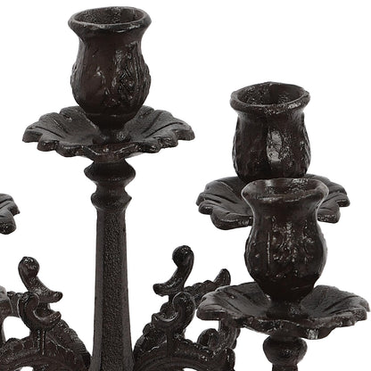 5-Candle Metal Candelabra 17inch Tall Decorative Pillar Candle Stand Elegant Candle Holder for Home Decor, Event, Wedding, Party