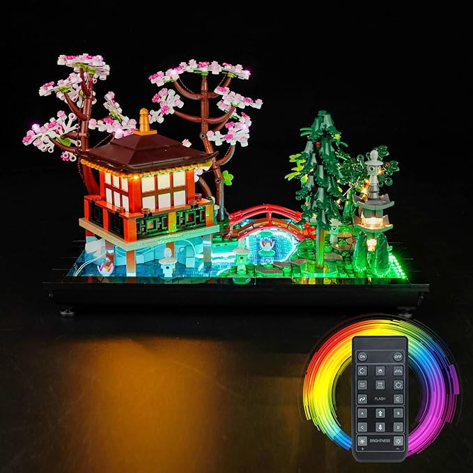 BrickBling LED Light Compatible with Lego Tranquil Garden 10315 Building Set (Model Not Included) Remote Control Version Lighting Compatible with Lego Zen Garden