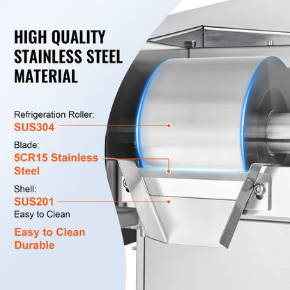 VEVOR Commercial Snowflake Ice Machine, 397LBS/24H Snowflake Ice Maker, Stainless Steel Ice Shaver Machine, Electric Snow Cone Maker, Liquid Cooling System for Rapid Heat Dissipation, Ice Cream