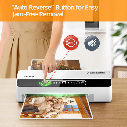 F55 Pro 6 Roller 13" Professional Laminator Machine with Auto-Sensing Technology, Handles 3-10Mil Thick Pouches, 1-Minute Warm-Up, Jam-Proof System with Auto Reverse, for Office & School Use (White)