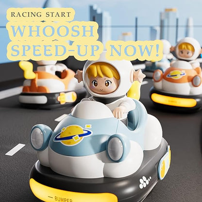 Remote Control Speed Bumper Cars Toy (2 Cars Set) – Rechargeable RC Ejector Cars with Music &amp Lights Fast-Response 2-Player Battle Racing Game for Kids Ages 3–8
