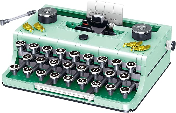 Ideas Retro Typewriter Building Set for Adults 820PCS Classic Retro Series Typewriters Toys Model Best Nostalgic Gift