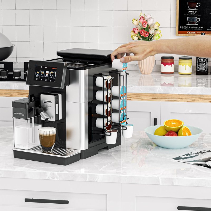 XILIMEN Coffee Pod Holders for Small Countertops, Side Mount Coffee Pod Capsule Organizer & Storage