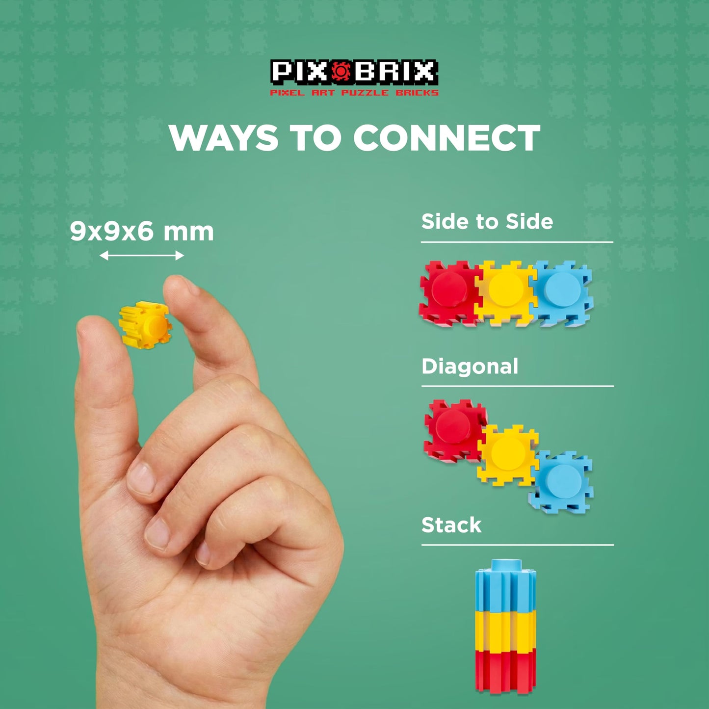 Pix Brix Pixel Art Puzzle Bricks - Pixel Puzzle of The Scream by Edvard Munch, 6,510 Pieces - Patented Colorful Slide + Stack Building Bricks to Recreate This Famous Painting, Builds Without Glue